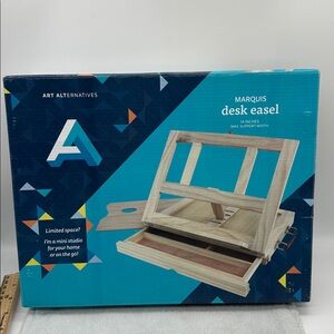 Art Alternatives Marquis Desk Easel-Portable-Lightweight & Sliding Storage